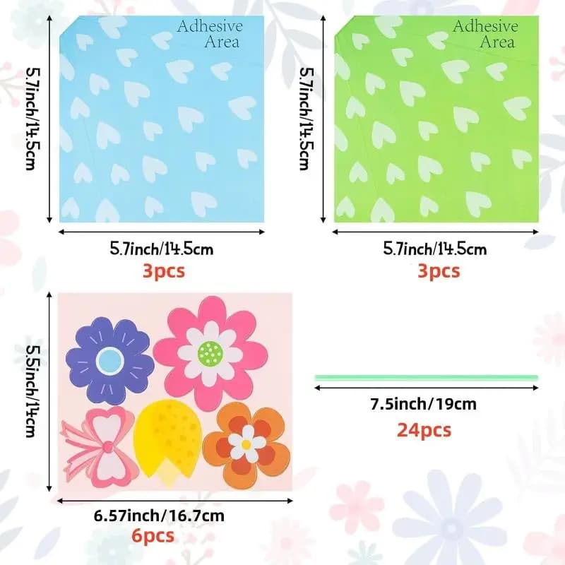 Kit de fabrication de cartes florales DIY - Bouquet artisanal facile à assembler pour cartes de vœux