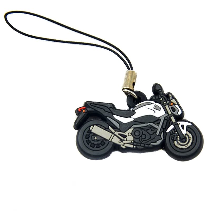 Porte-clés personnalisé pour moto, porte-clés en PVC souple, accessoire durable et personnalisable pour clés