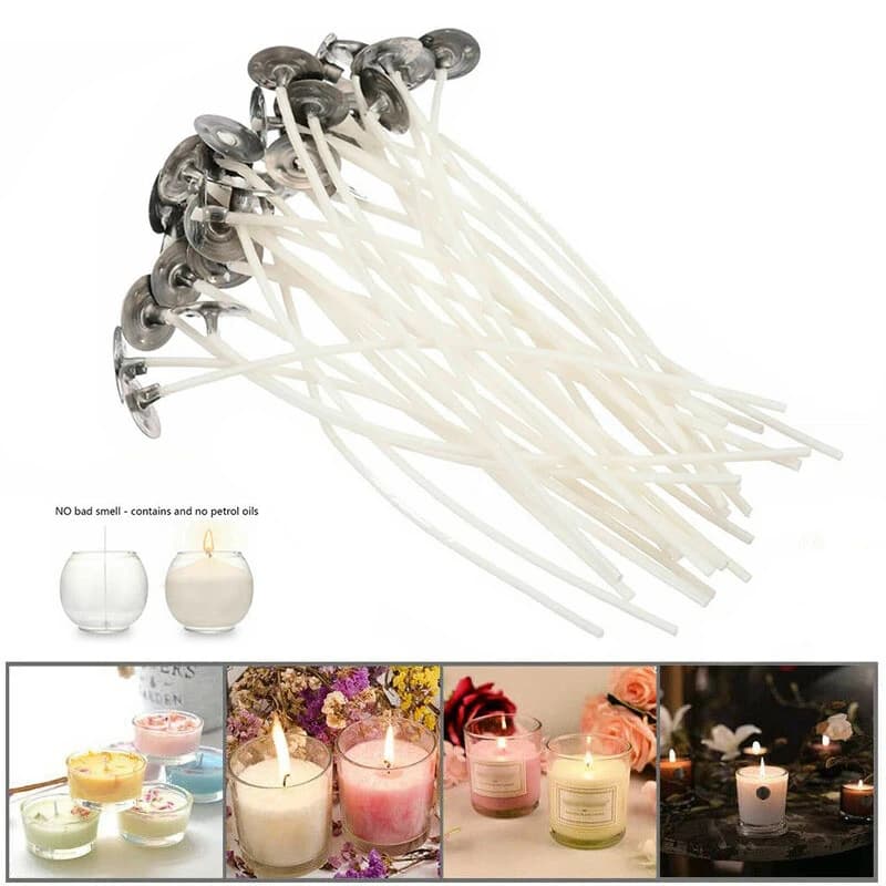 20 pièces mèches de bougie pratiques bricolage fabrication de bougies mèche