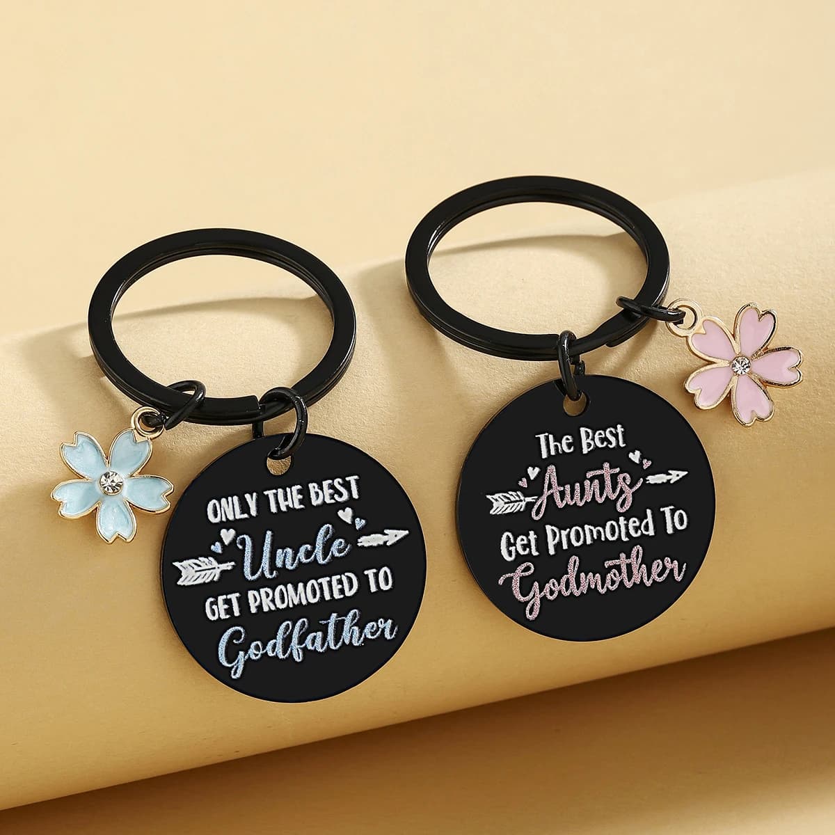 Porte-clés Cadeau pour Parrains et Mères, Idées Cadeaux pour les Parrains - Vous accepteriez-vous de devenir ma marraine ou parrain ?