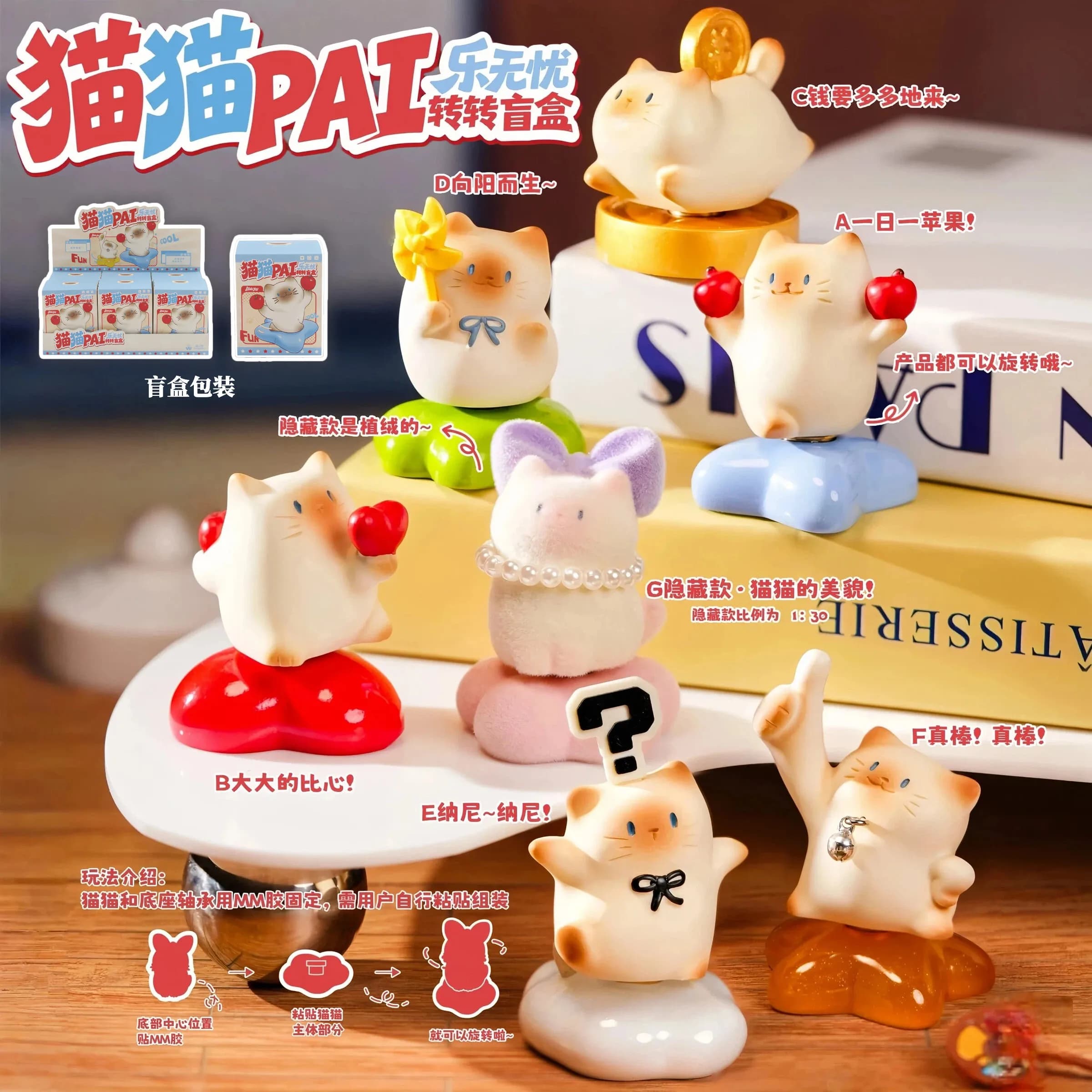 Maomao Pai Original Blind Box rotative