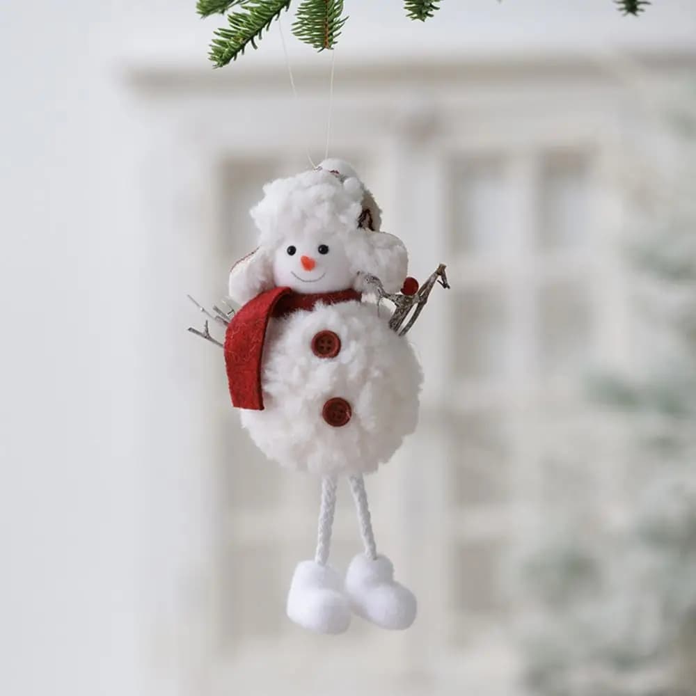 Pendentif bonhomme de neige de noël, cadeau de dessin animé, mignon et doux, décorations d'arbre de noël, cadeaux de fête