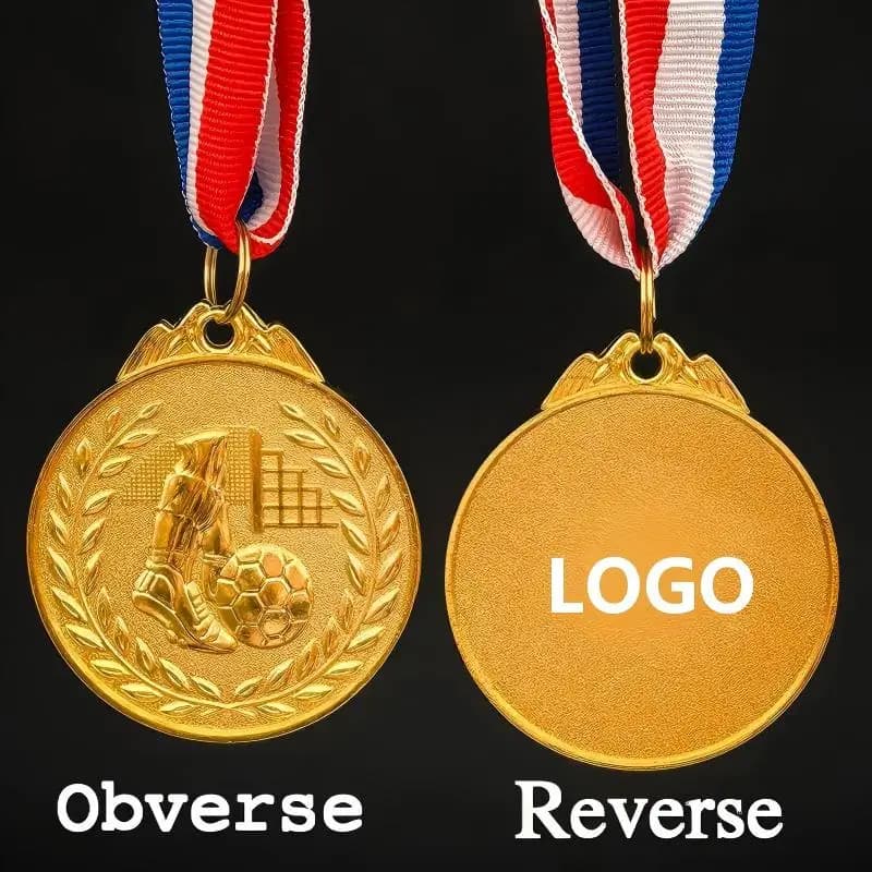 DGBG Médaille Sportive Personnalisée en Alliage de Zinc Or Argent Bronze pour Football