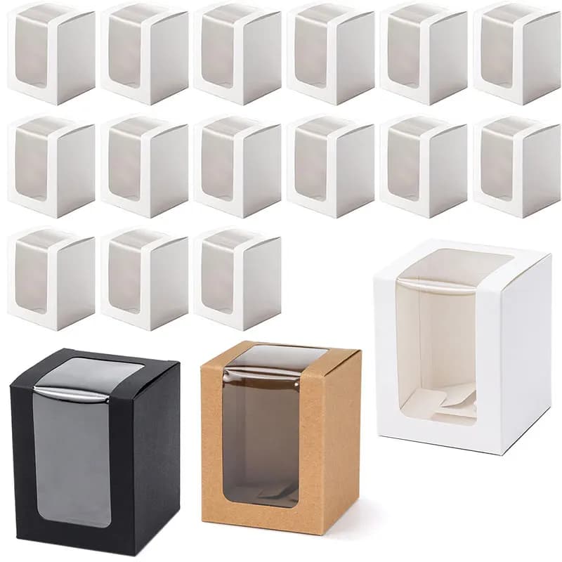 Boîte d'emballage cadeau transparente, boîte d'aromathérapie, adaptée aux fêtes, mariages, anniversaires et toutes autres occasions, 10/20 pièces
