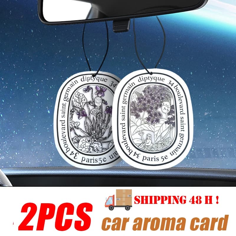 2 pièces voiture parfum voiture solide aromathérapie voiture aromathérapie carte pendentif voiture purifiant l'air parfum parfum