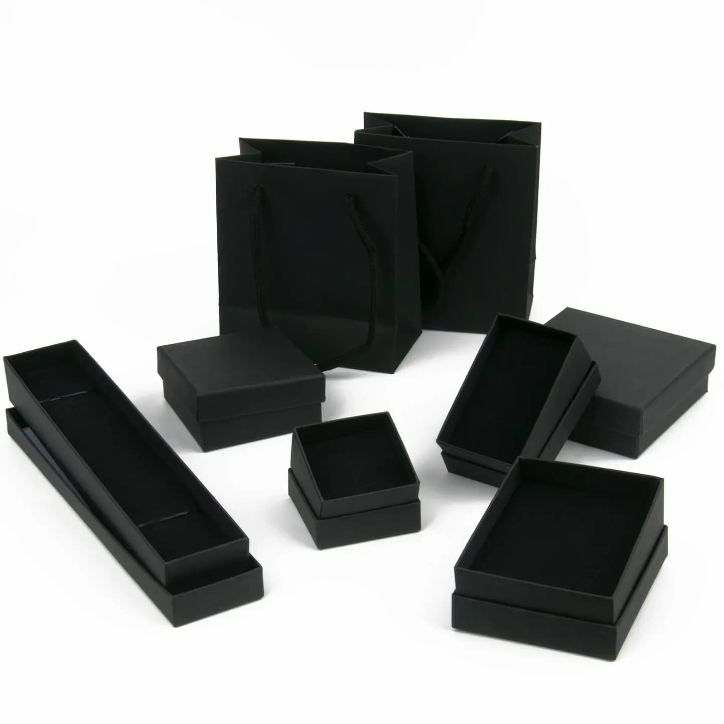 Présentoir de bijoux carré noir