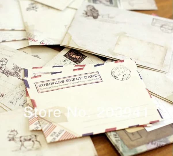 Mini enveloppe vintage de style européen Kawaii, fournitures scolaires et de bureau, 100x80mm, 12 pièces/lot