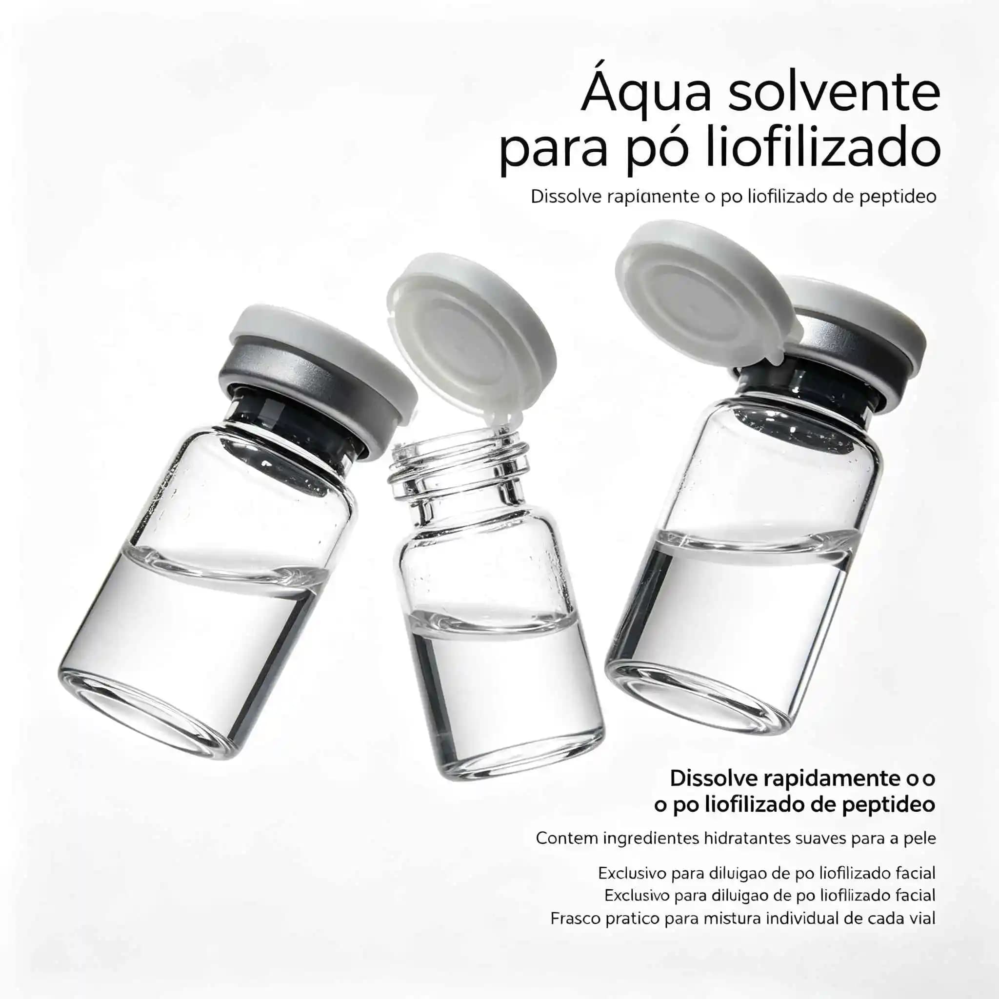 Couleur du flacon variable) Solvant d'eau purifiée spécial pour la préparation de poudres lyophilisées cosmétiques pour le visage, préparer des sérums à domicile