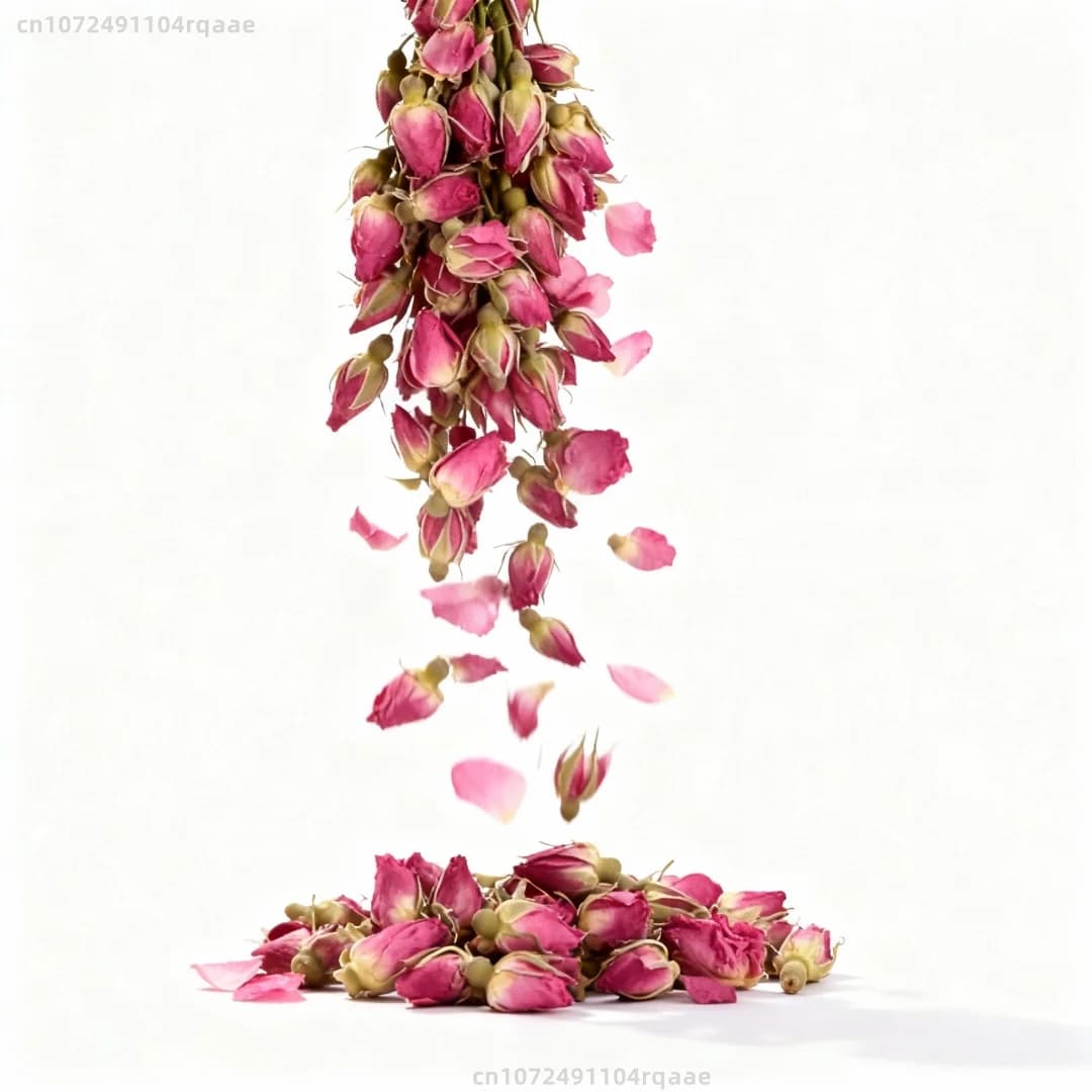 Boutons de roses naturelles à fleurs sèches de qualité supérieure, roses, rouges, violettes, pour bricolage, aromathérapie, savon, bougie, fabrication de parfum, décoration d'intérieur