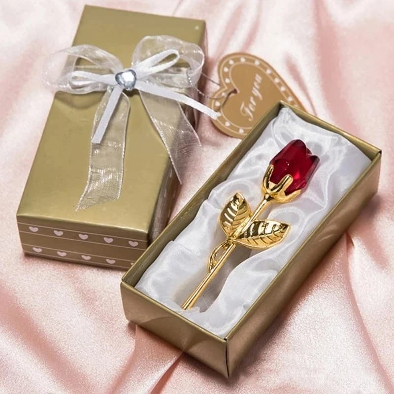 Cadeaux de fête des mères pour petite amie, Rose artificielle en cristal, fleurs d'amour éternel pour anniversaire, fournitures de fête de mariage