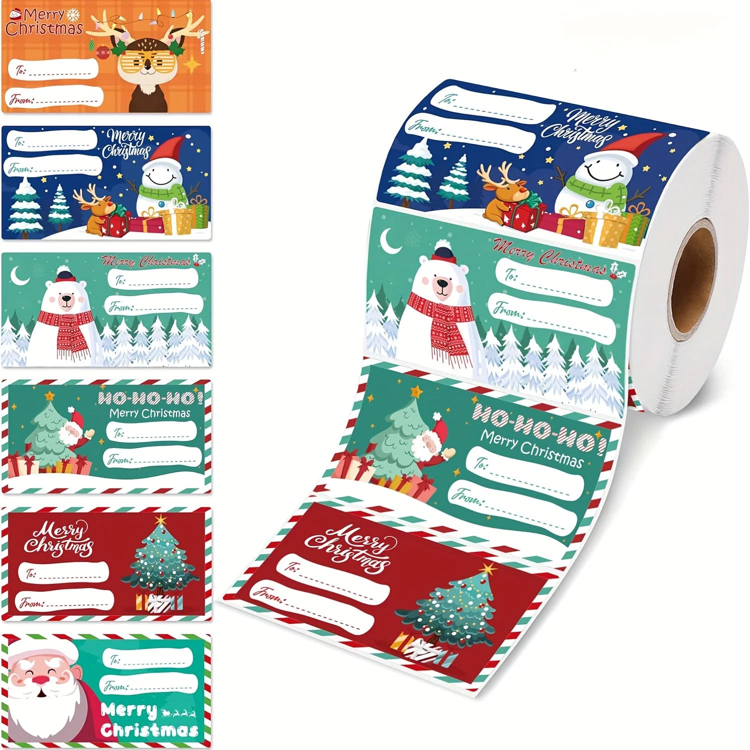 Étiquettes autocollantes pour cadeaux de Noël