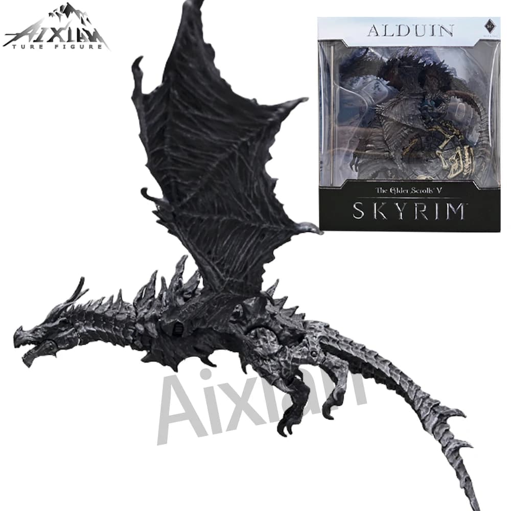 Elder V Skyrim Alduin Deluxe figurine coffret dragon Figure