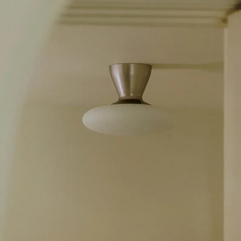 Plafonnier en verre au design moderne, luminaire décoratif d'intérieur, idéal pour un salon, une véranda, un hôtel, un couloir ou une chambre à coucher