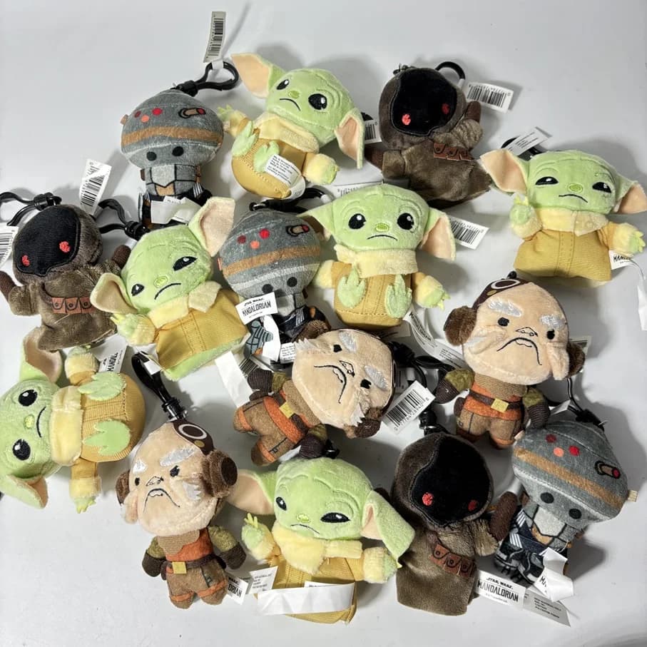 Porte-clés authentique The Mandalorian & Grogu, jouets cadeaux Din Djarin