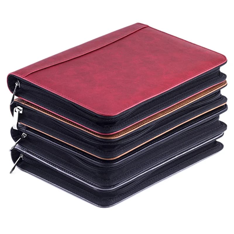 Carnet A5 avec reliure, bloc-notes, journal à spirale, calculatrice, carnet de notes, agenda à fermeture éclair, papeterie, planificateur, organisateur, carnet de croquis