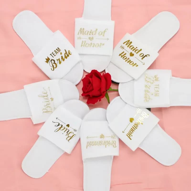 Pantoufles de mariée d'équipe