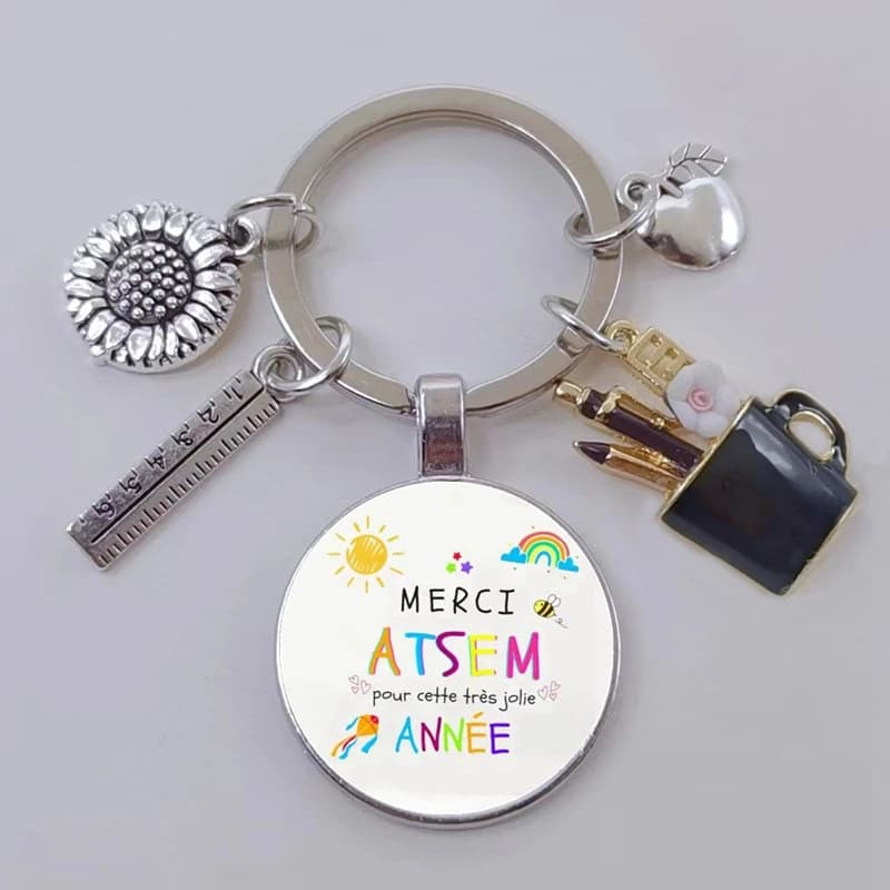 Je suis le meilleur ATSEM au monde, cadeau pour la Journée des enseignants, cadeau porte-clés