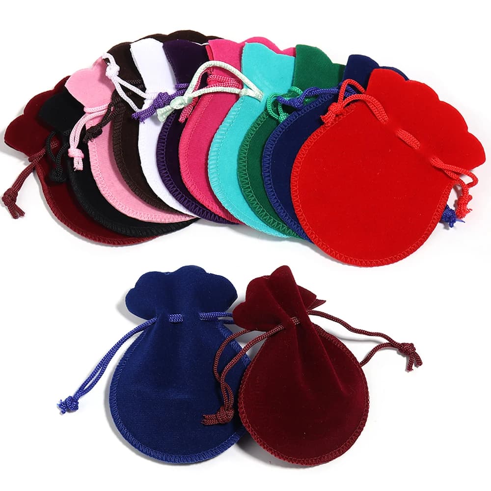 10pcs Gourd Velvet Gifts Bags Colorful Drawstring Jewelry Bags Storage Pouches For Wedding Christmas Party Gifts Packaging Bags