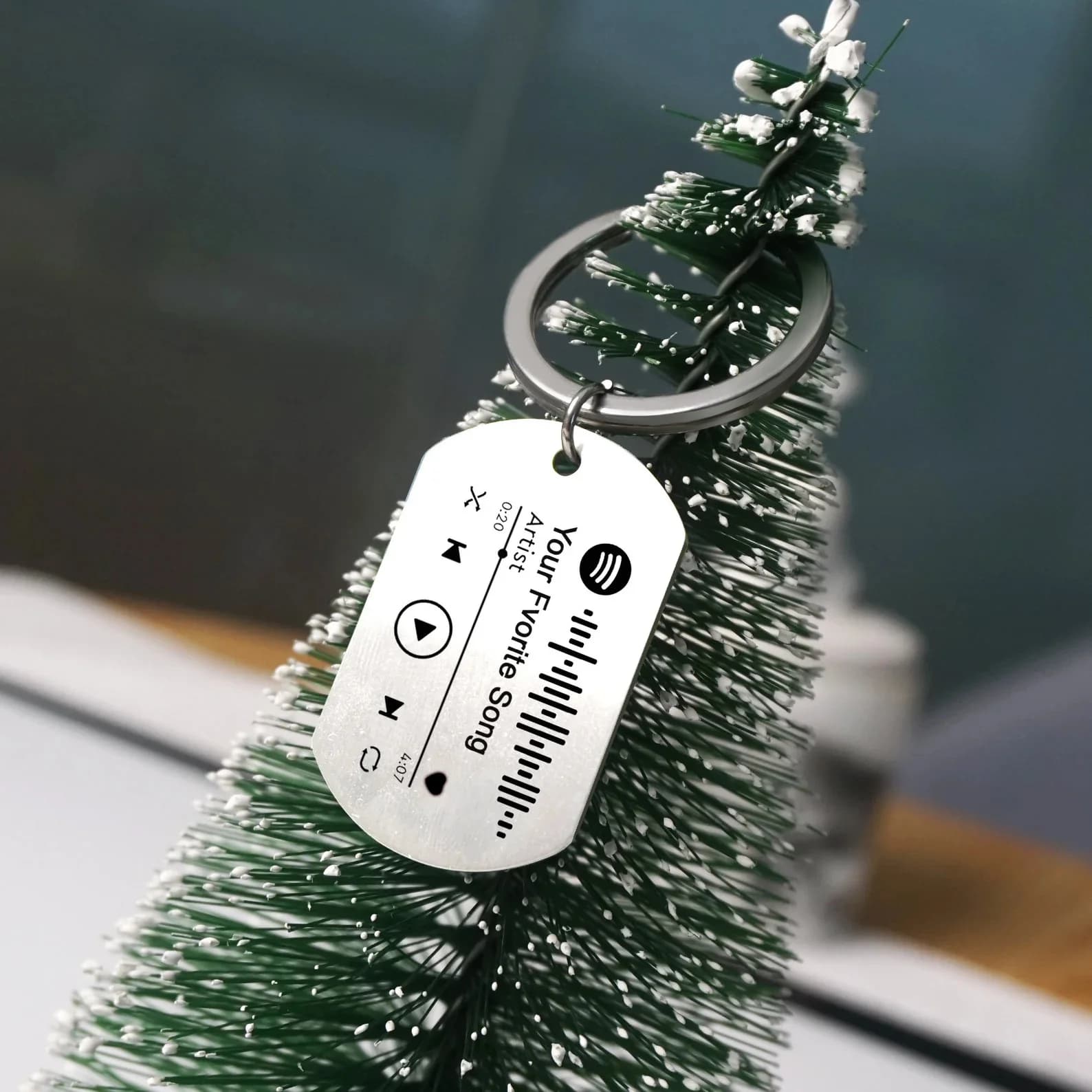 Porte-clés personnalisé avec code Spotify, photo, idées de cadeaux géniaux, cadeau d'anniversaire, cadeau de la Saint-Valentin pour lui ou elle