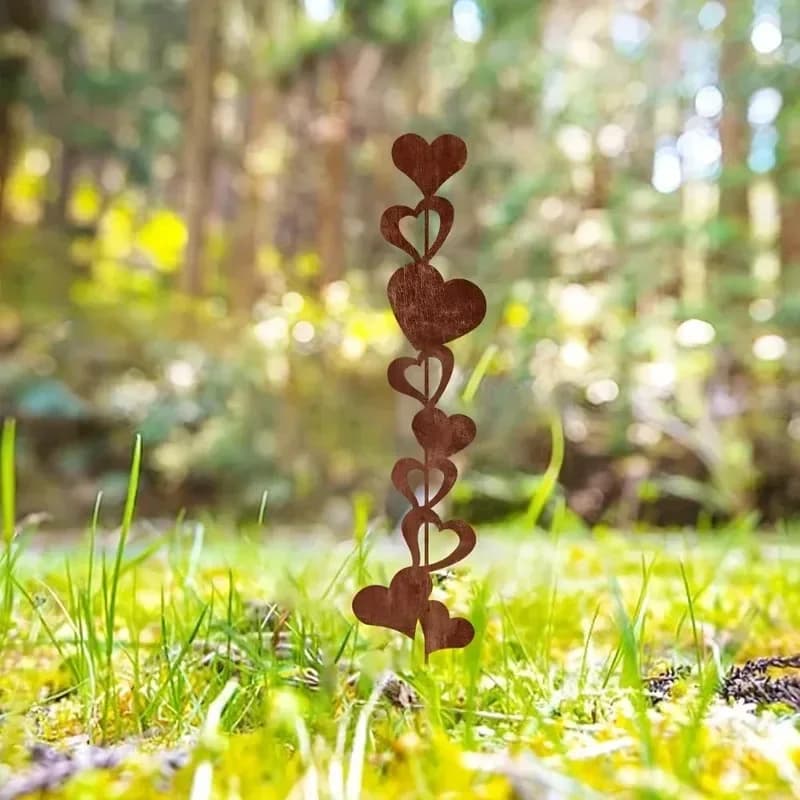 Décoration florale rustique en forme de cœur pour jardin d'amour