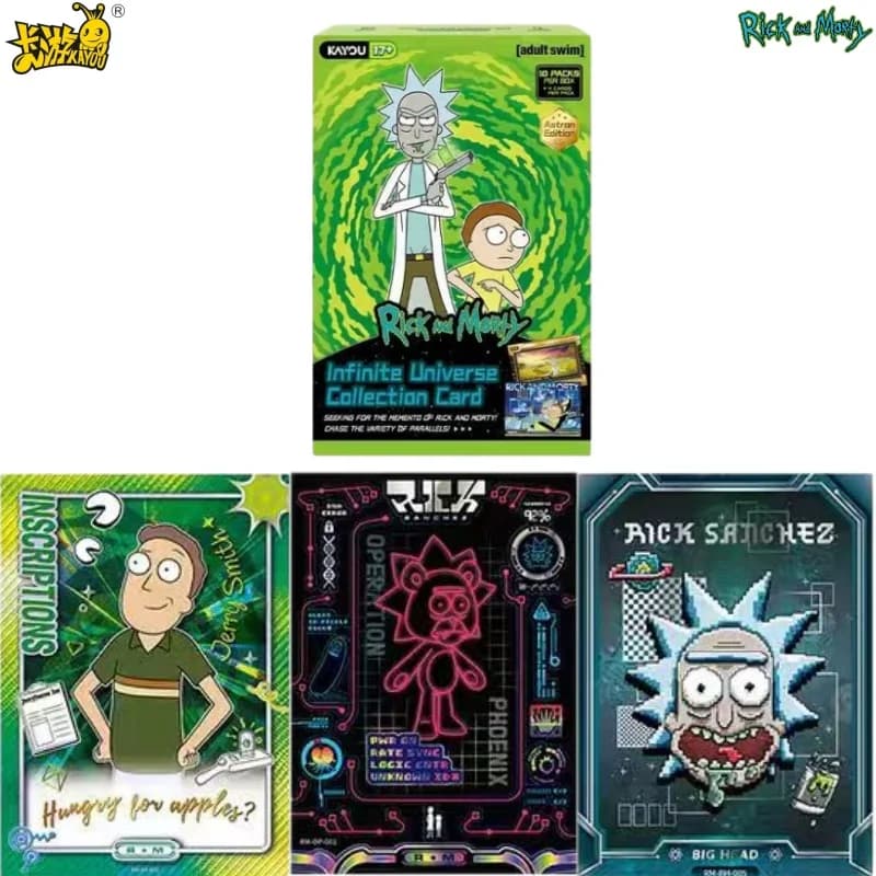 KAYOU Authentique Rick et Morty Carte à collectionner Infiniteuniverse Xingyaobao, produit dérivé d'animation, jouet pour enfants, cadeau de vacances