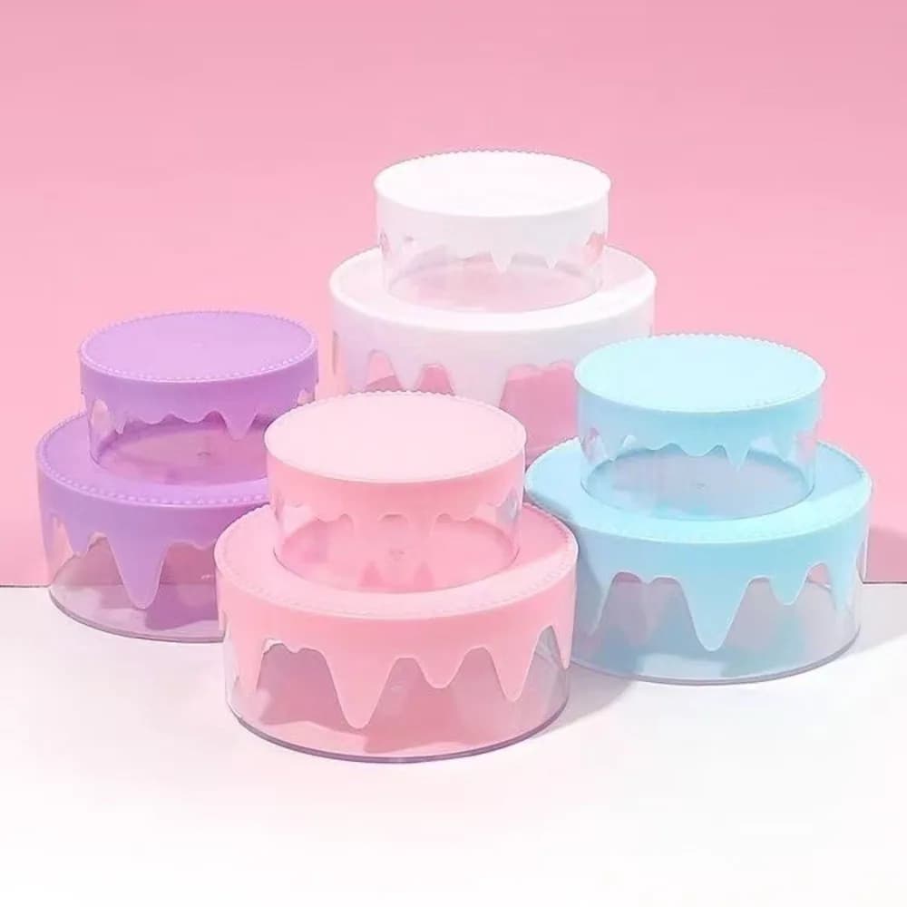 Boîte à gâteaux crème transparente mignonne en forme de gâteau