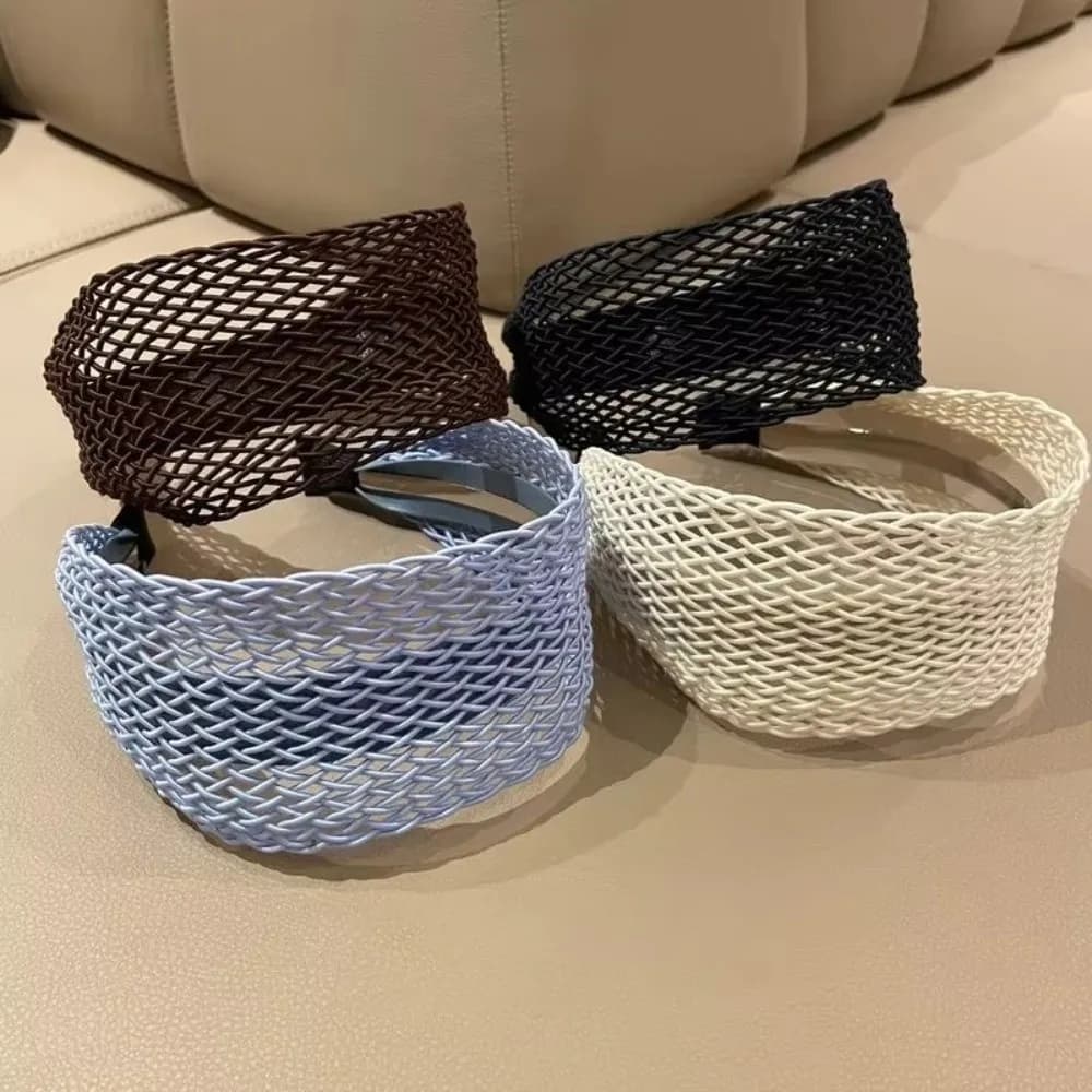 Accessoires pour cheveux : Bandeau large tressé ajouré pour femme