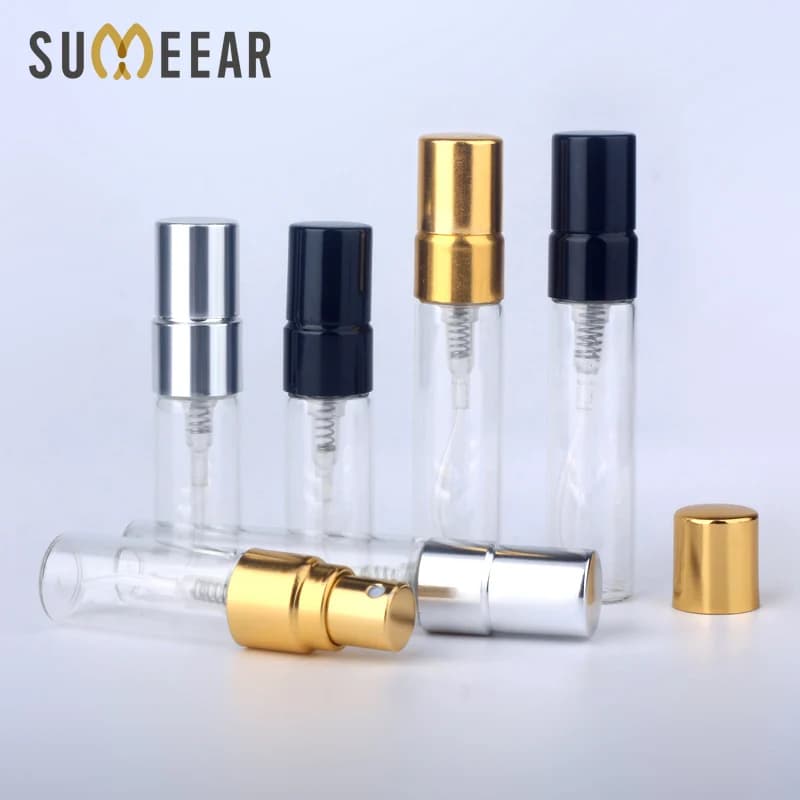 100 PCS/Lot 3 ml 5 ml échantillon vaporisateur bouteille Portable verre transparent