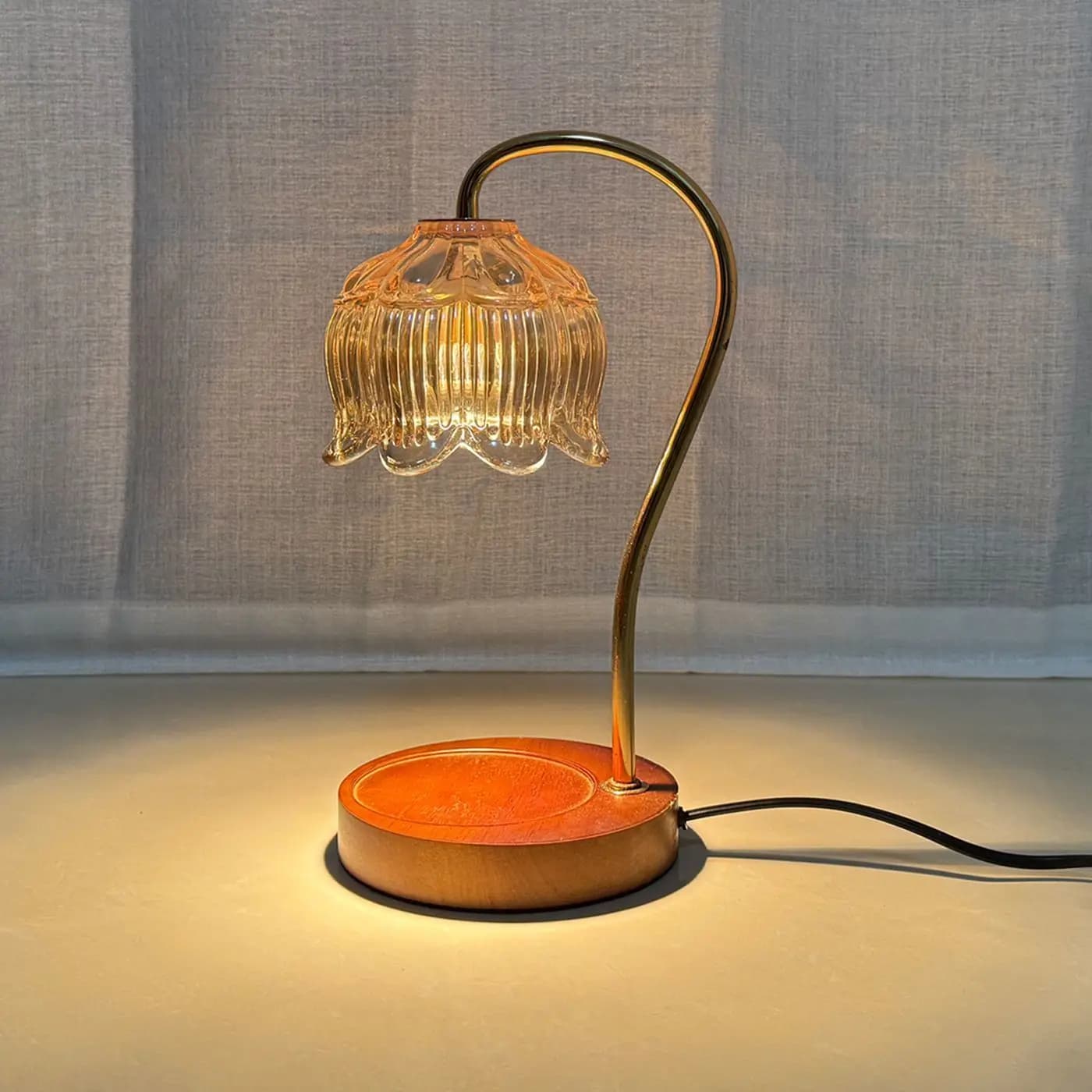 Lampe chauffe-bougie à fleurs avec minuterie, chauffe-bougie à intensité variable, cadeau d'anniversaire de noël, décoration chauffante pour la maison, pour bougies en pot