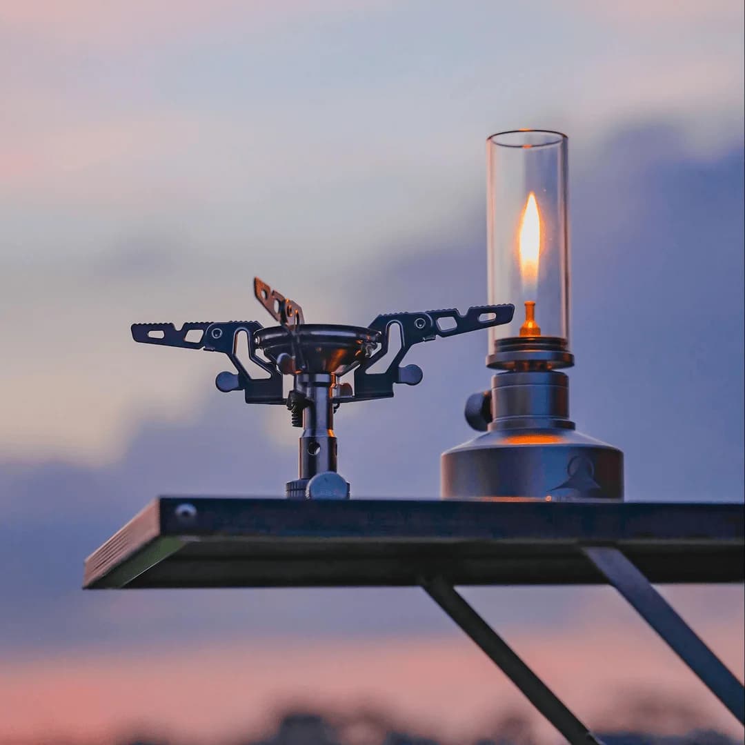 SmiloDon Camping bougie à gaz lampe Portable gaz Butane lumière extérieure coupe-vent Camping brûleur à gaz lumières tente équipement d'éclairage
