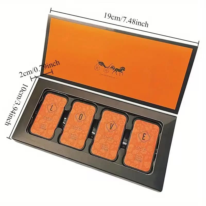 Coffret Cadeau de Parfum Solide, Parfum Solide Romantique Longue Durée, Parfum Tentant, Portable pour l'Extérieur, Idéal pour les Rendez-vous et les Voyages, Saint-Valentin