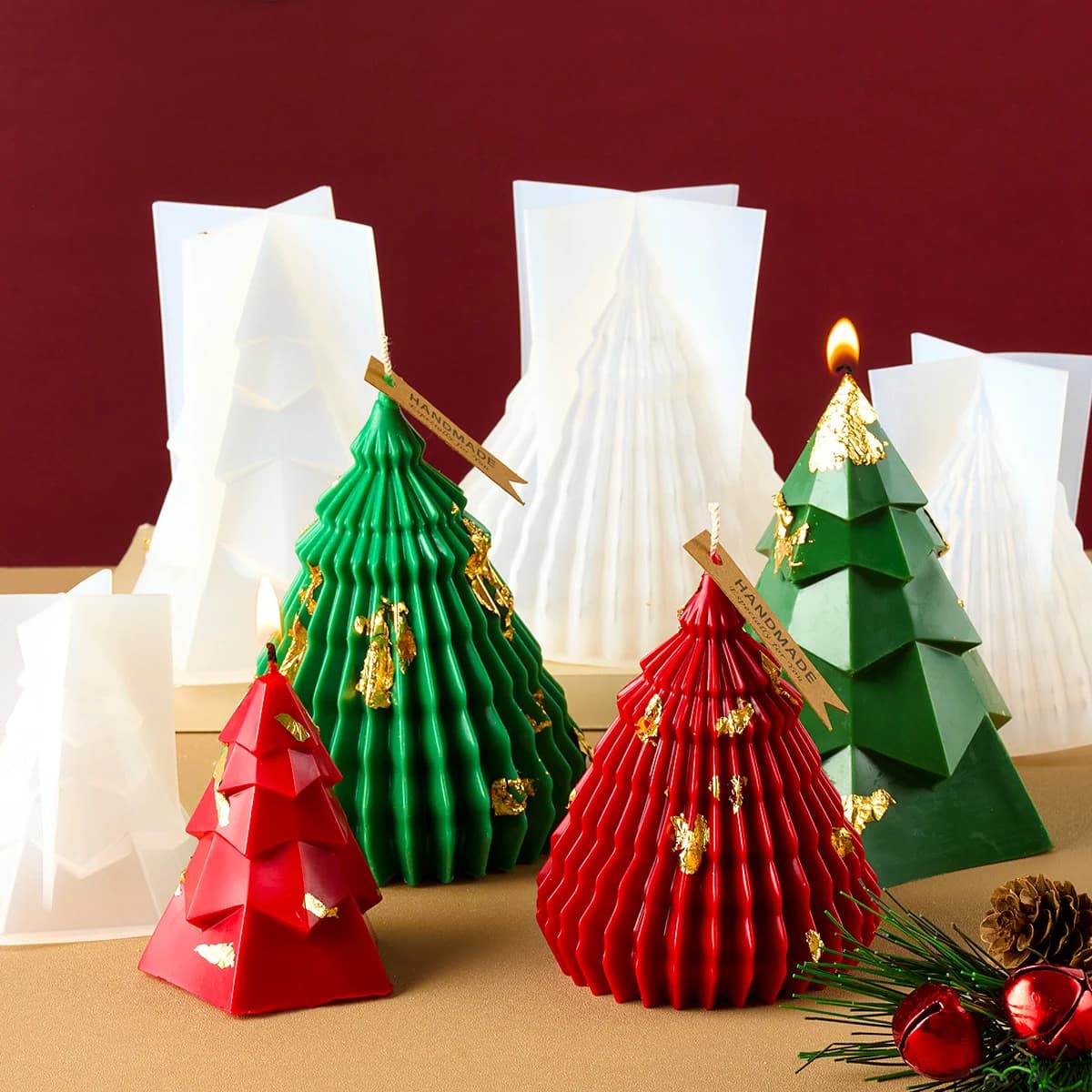 Moule en silicone pour bougie d'arbre de Noël