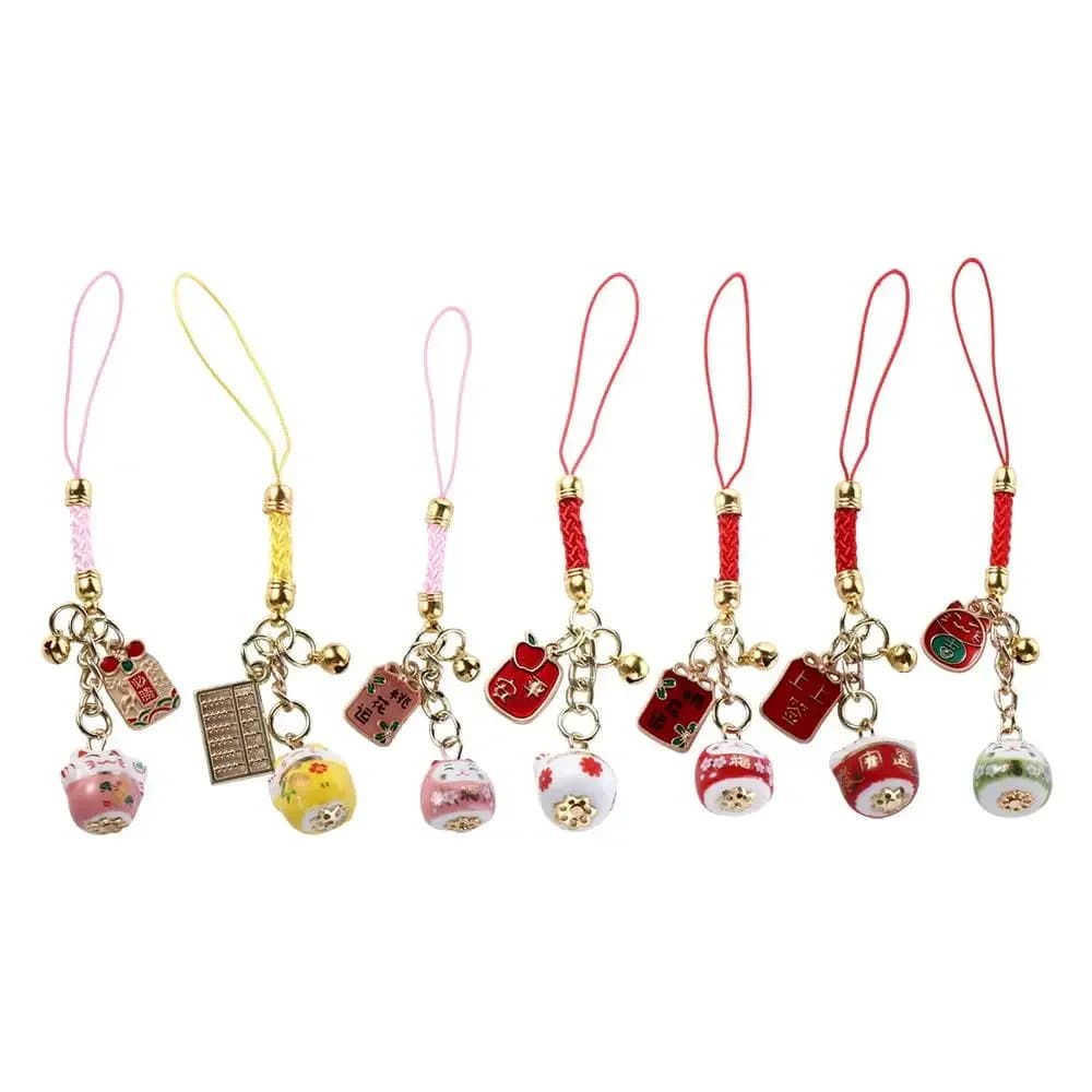 Japonais Mini drôle cadeaux pour enfants charme Sakura chat sac pendentif sac accessoire Style coréen porte-clés mignon porte-clés