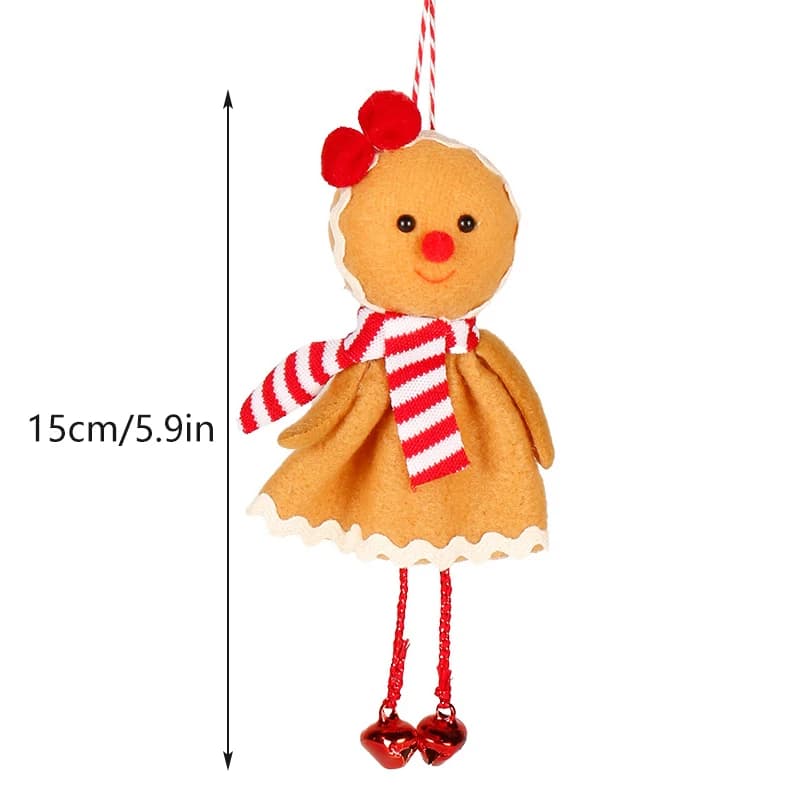 Ornement d'homme en pain d'épice pour arbre de noël, Figurine en pain d'épice, décorations suspendues pour arbre de noël