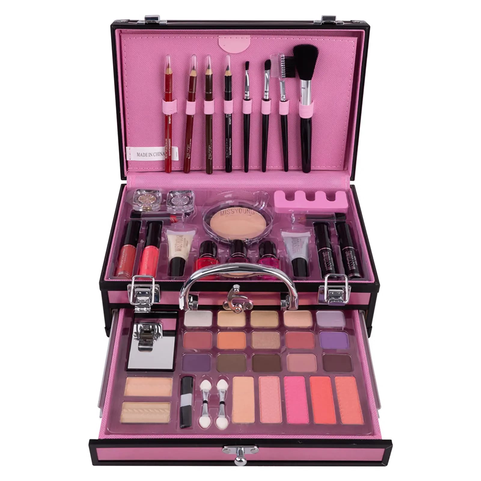 Coffret Complet de Maquillage Professionnel pour Tout le Visage, Cosmétiques pour les Yeux et les Lèvres, 30 Pièces