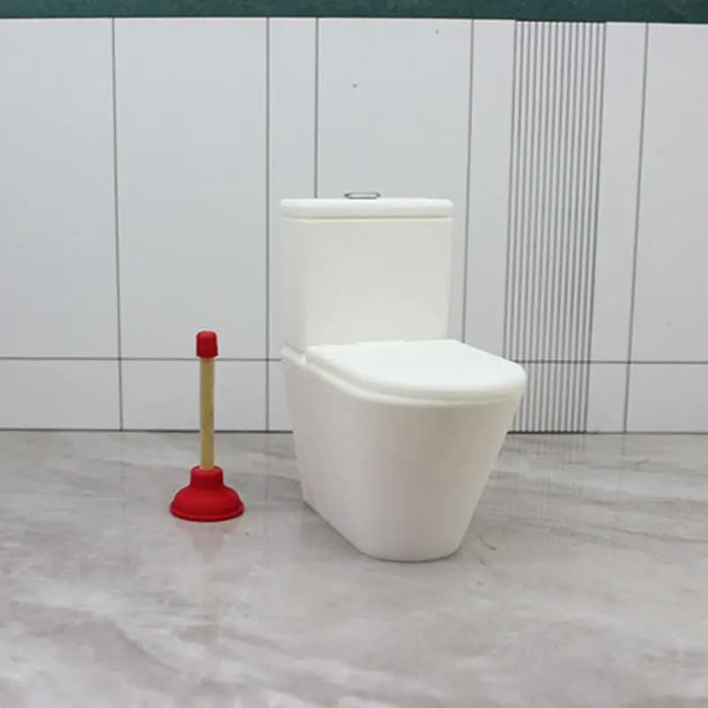 Maison de poupée Simulation siège de toilette Vintage maison de poupée salle de bain blanc toilette maison de poupée Miniature bébé semblant jouet poupée accessoires
