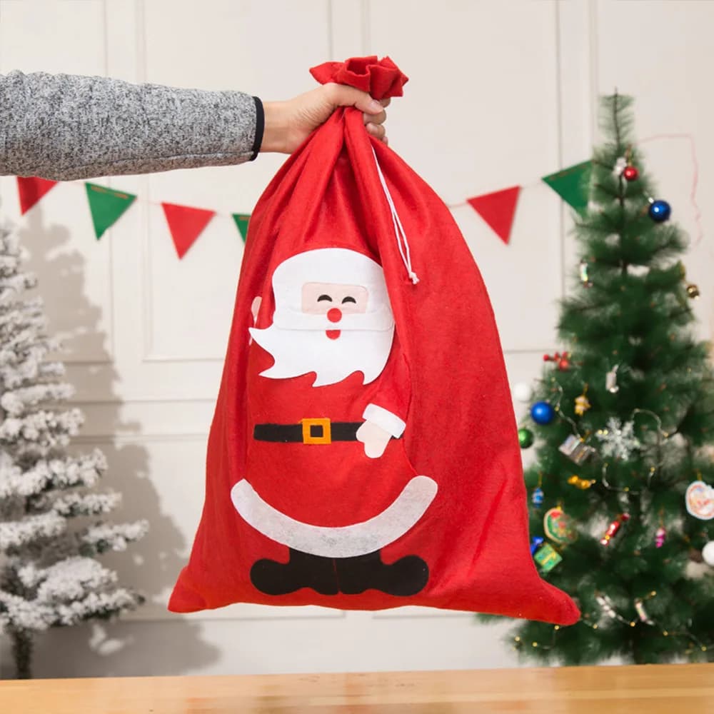 Nouvel An, Père Noël, Arbre de Noël, Fournitures de fête, Sac à bonbons, Sac de Noël, Décoration de Noël, Sac cadeau