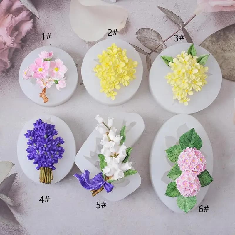 Moule en Silicone pour bougie parfumée à fleur d'osmanthus, parfait pour les désodorisants et l'artisanat en résine