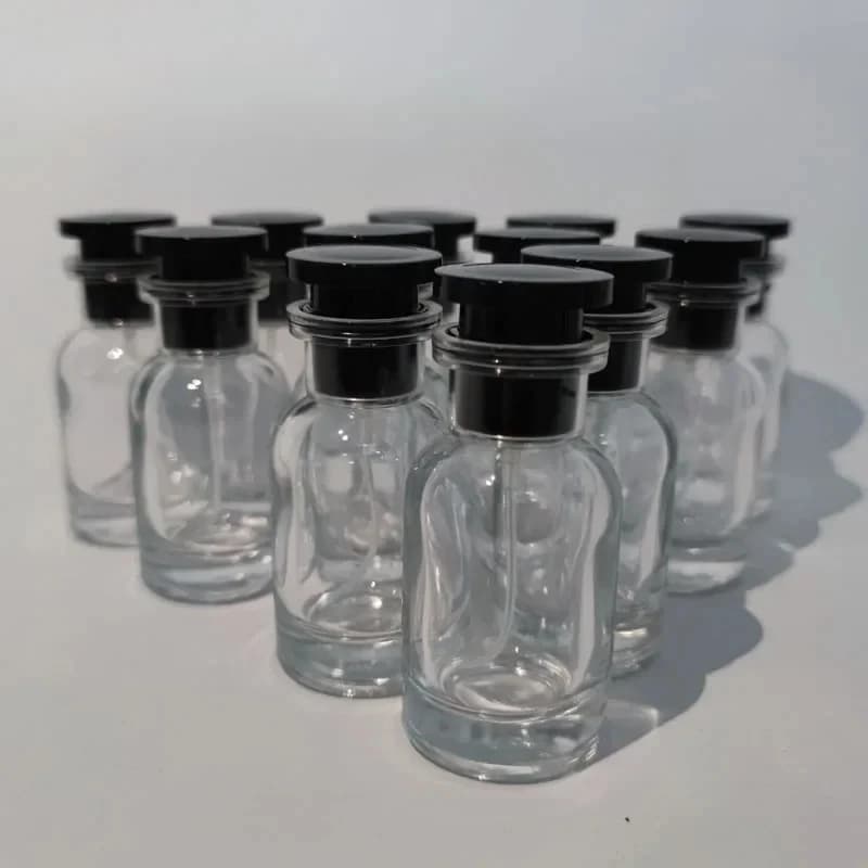 Bouteille de parfum Portable haut de gamme de voyage, 30ml, avec boîtes, vaporisateur vide, bouteille d'échantillon séparée, 12 pièces