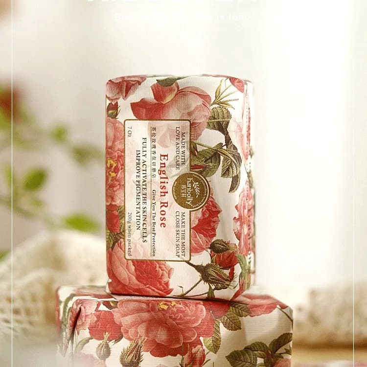 Savon parfumé aux fleurs, 200g, huile essentielle, savon fait à la main pour le nettoyage du corps, cadeau, cadeaux de fête de mariage
