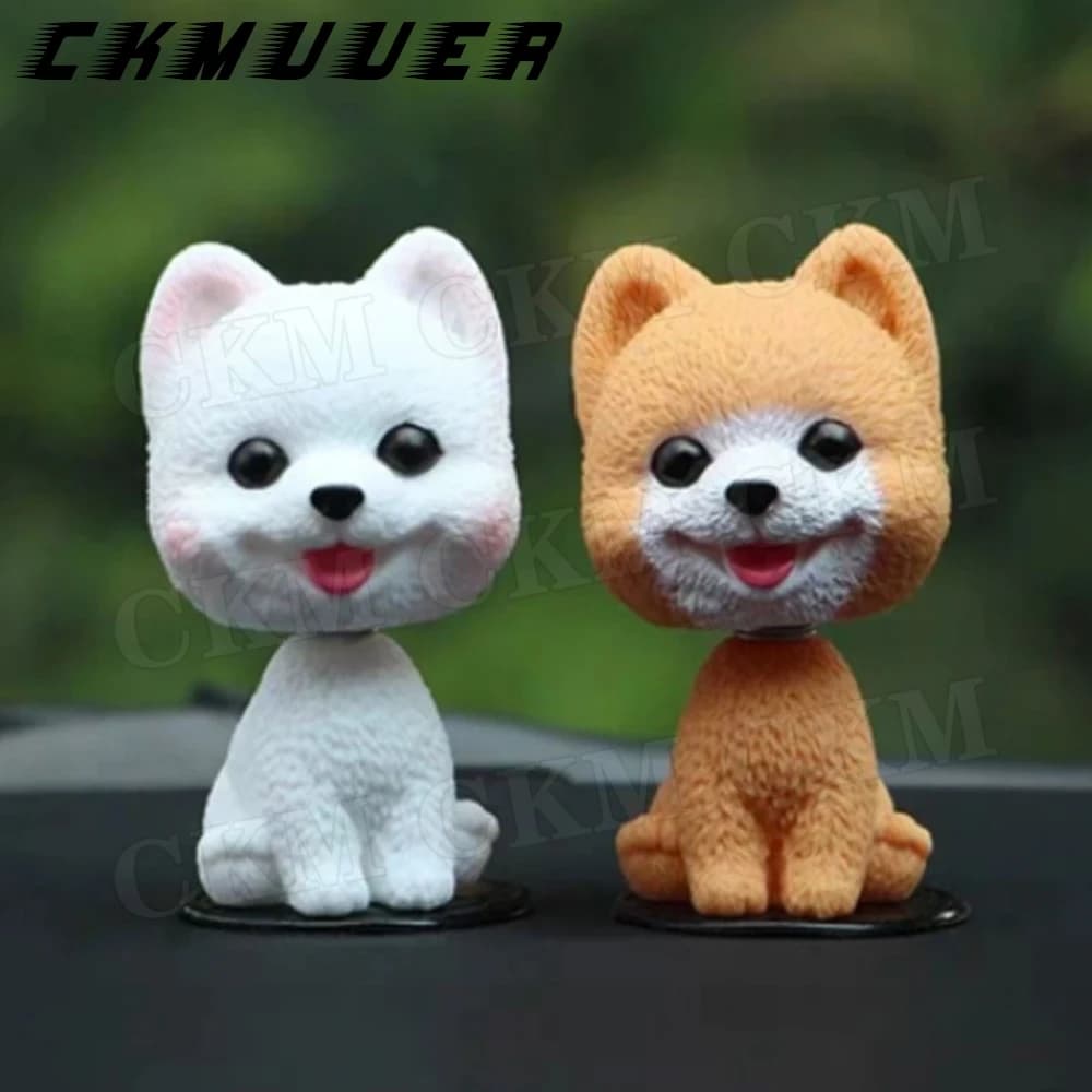 Voiture secouant la tête chien ornements Bobblehead chien hochant chiot jouets voiture tableau de bord décor jouet pour voitures universelles secouant la tête poupées