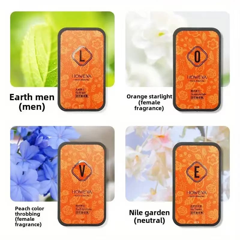 Coffret Cadeau de Parfum Solide, Parfum Solide Romantique Longue Durée, Parfum Tentant, Portable pour l'Extérieur, Idéal pour les Rendez-vous et les Voyages, Saint-Valentin