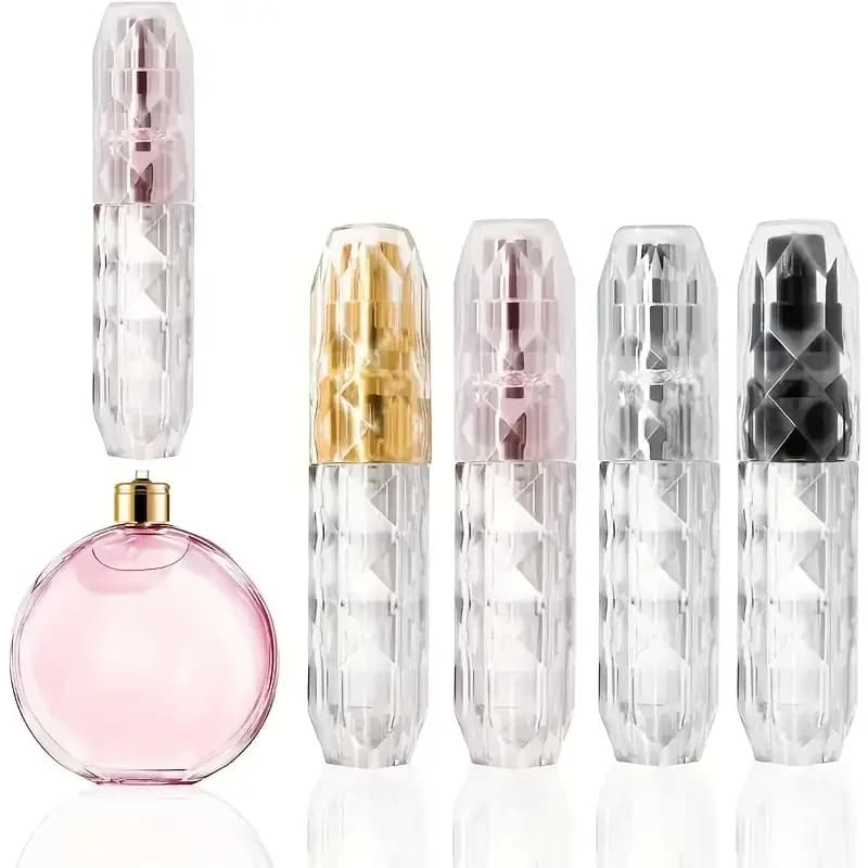 Pulvérisateur de parfum diamant cristal de 5ml, remplissage de fond, liquide de voyage Portable, conteneurs vides pour cosmétiques, 1 pièce