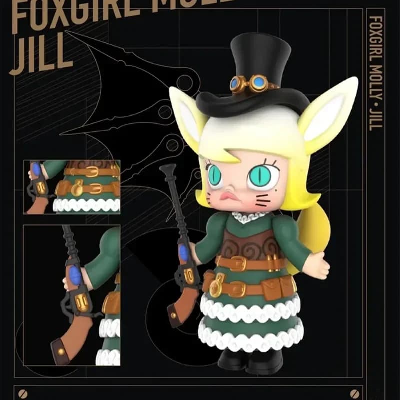 Pop Mart Molly Série Steampunk Boîte Mystère Surprise Figurine d'Action Modèle Mignon Cadeau pour la Maison