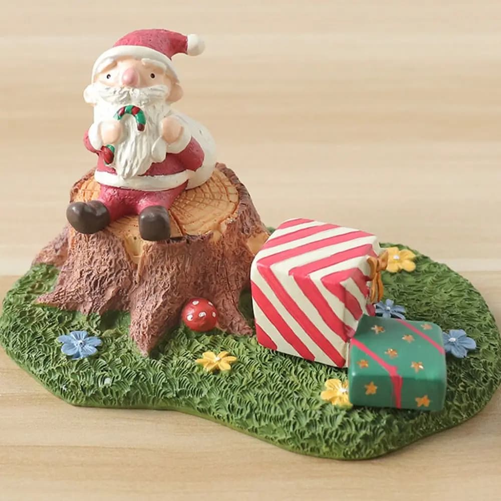 Cadeau de vacances de noël, ornement de trou d'arbre Kawaii, Mini Micro-paysage exquis, ornement de voiture romantique fait à la main