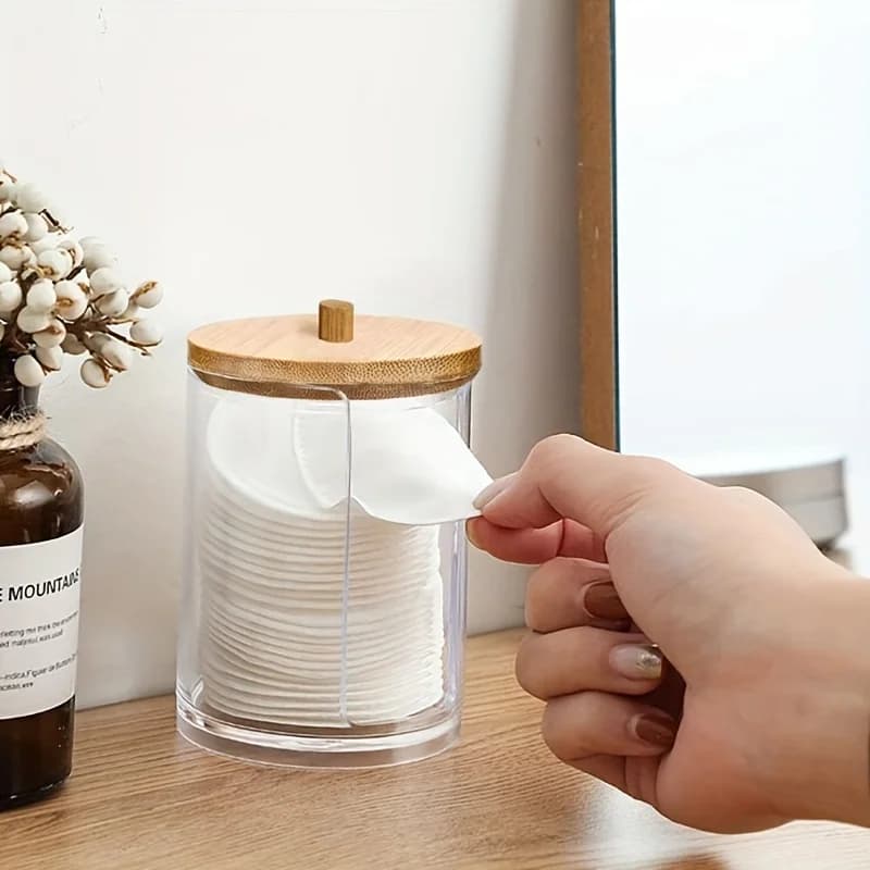 1/2 pièces organisateur de maquillage rond clair acrylique