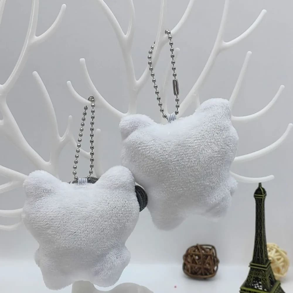 Cadeaux de remise de diplôme : Écouteurs amusants, Pendentif chat, Porte-clés chat triste dessin animé pour sac, Porte-clés couple
