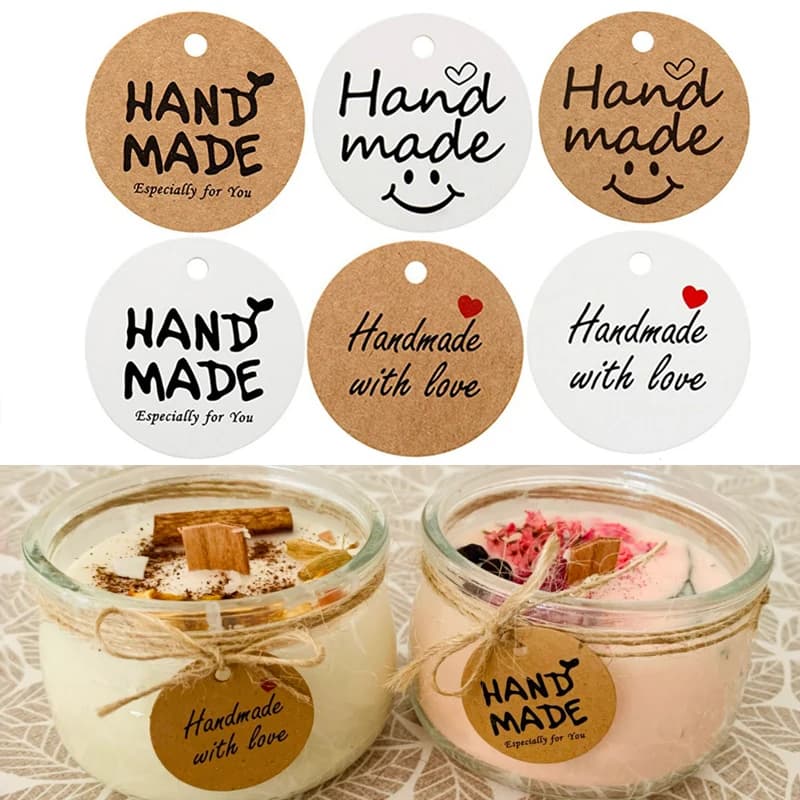 Étiquettes cadeaux en papier Kraft