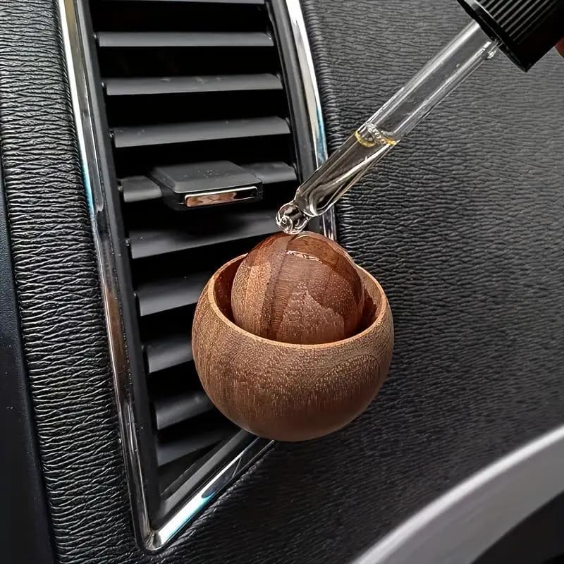 Diffuseurs d'huiles essentielles en bois pour voiture, Design sphérique, diffuseur de décoration de chambre à coucher, parfum de pièce de maison, Dispersion de parfum naturel