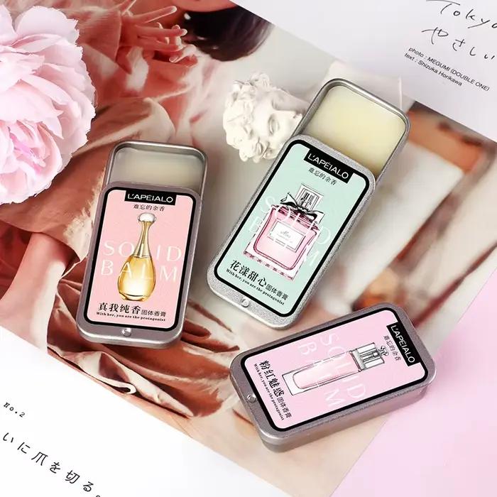 Baume solide parfumé aux phéromones pour femme, parfum longue durée, fragrance légère, baume parfumé solide portable